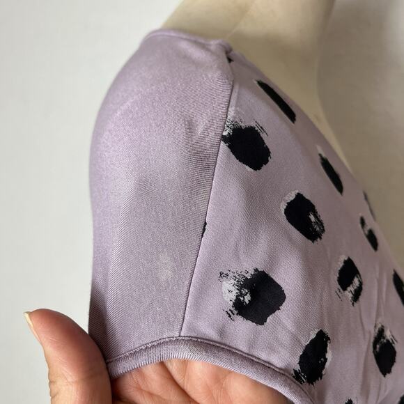 Reitmans Lavender Blouse pullover Size XS asymmetrical shell at front cap sleeve - Picture 7 of 9